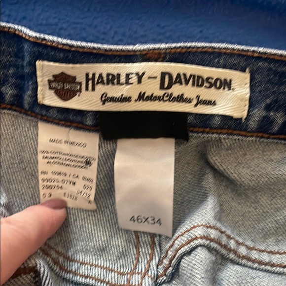 Harley-Davidson Blue Bootcut Jeans Classic Denim - Picture 5 of 8